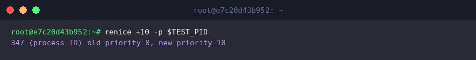 Adjusting scheduling priority with renice command