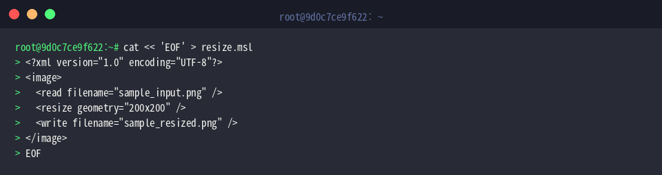 كتابة ملف XML بلغة MSL لتغيير أبعاد الصورة