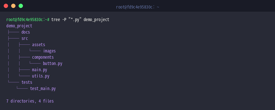 Filterung ausschließlich auf Python-Dateien
