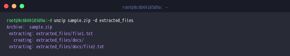 Mengekstrak file ke folder tujuan tertentu