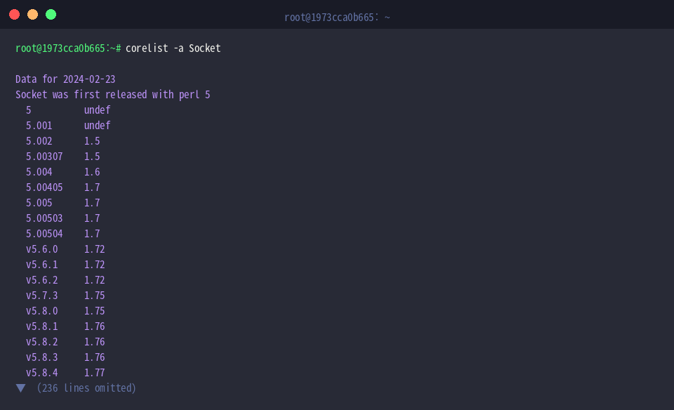 تتبع تاريخ حزمة الشبكات Socket