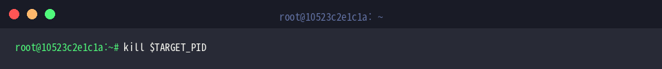 Beenden des Testprozesses via kill