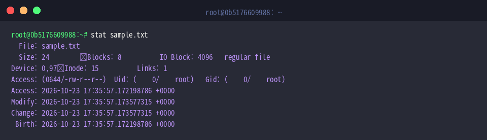 stat sample.txt