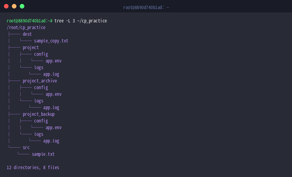 tree -L 3 ~/cp_practice