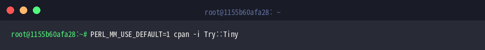 Nicht-interaktive Installation via PERL_MM_USE_DEFAULT=1