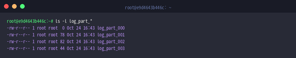 ls -l log_part_*