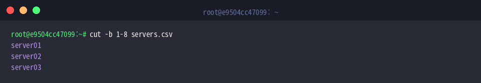 Extract byte offsets