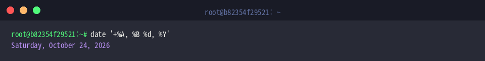 Full textual date representation