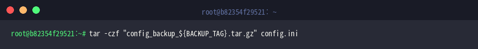 Generating timestamped archive