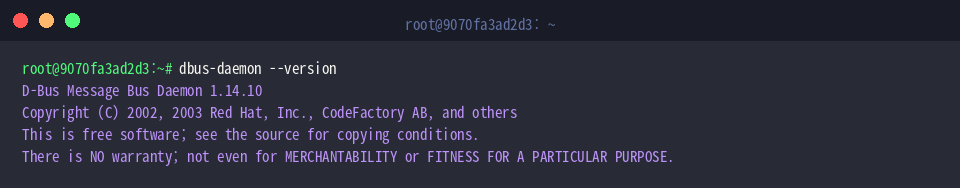 Checking dbus-daemon version
