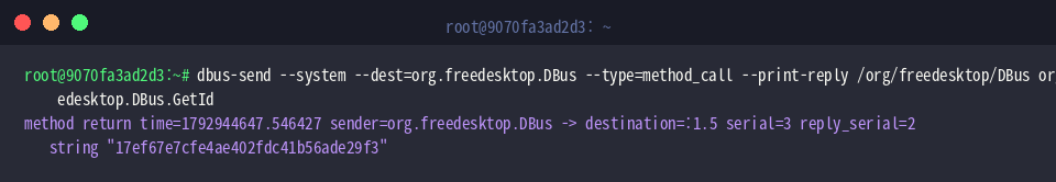 Retrieving the system bus daemon unique ID