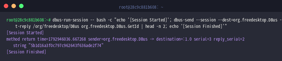 Executing compound shell commands inside dbus-run-session