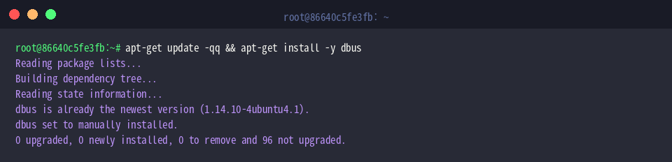 Updating repository indices and provisioning dbus