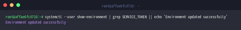Statusabfrage der systemd-Benutzerumgebung