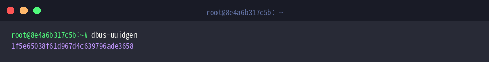 Invoking dbus-uuidgen to produce an ad-hoc 128-bit identifier
