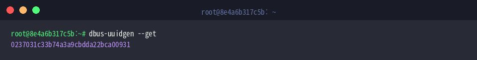 Retrieving host machine identity with dbus-uuidgen –get