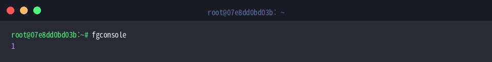 Executing fgconsole to inspect the foreground terminal index