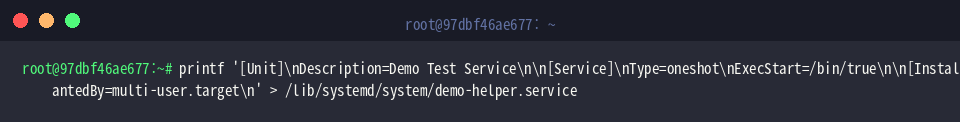 Writing demo-helper.service definition file