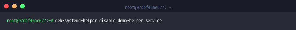 Disabling demo-helper.service