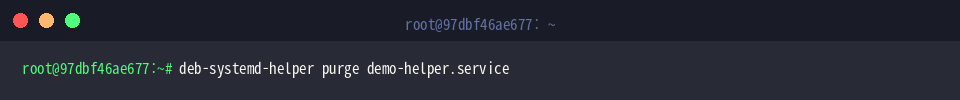 Purging state records for demo-helper.service