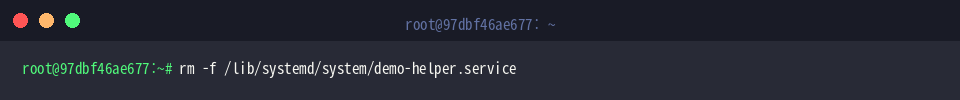 Deleting mock service unit file